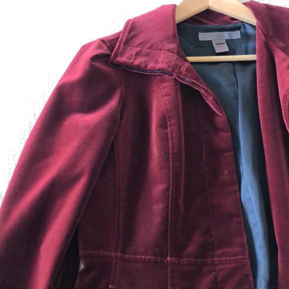 SAKS FIFTH AVENUE vintage 5/48 red velvet coat gorgeous glamorous size 4 - Picture 14 of 17